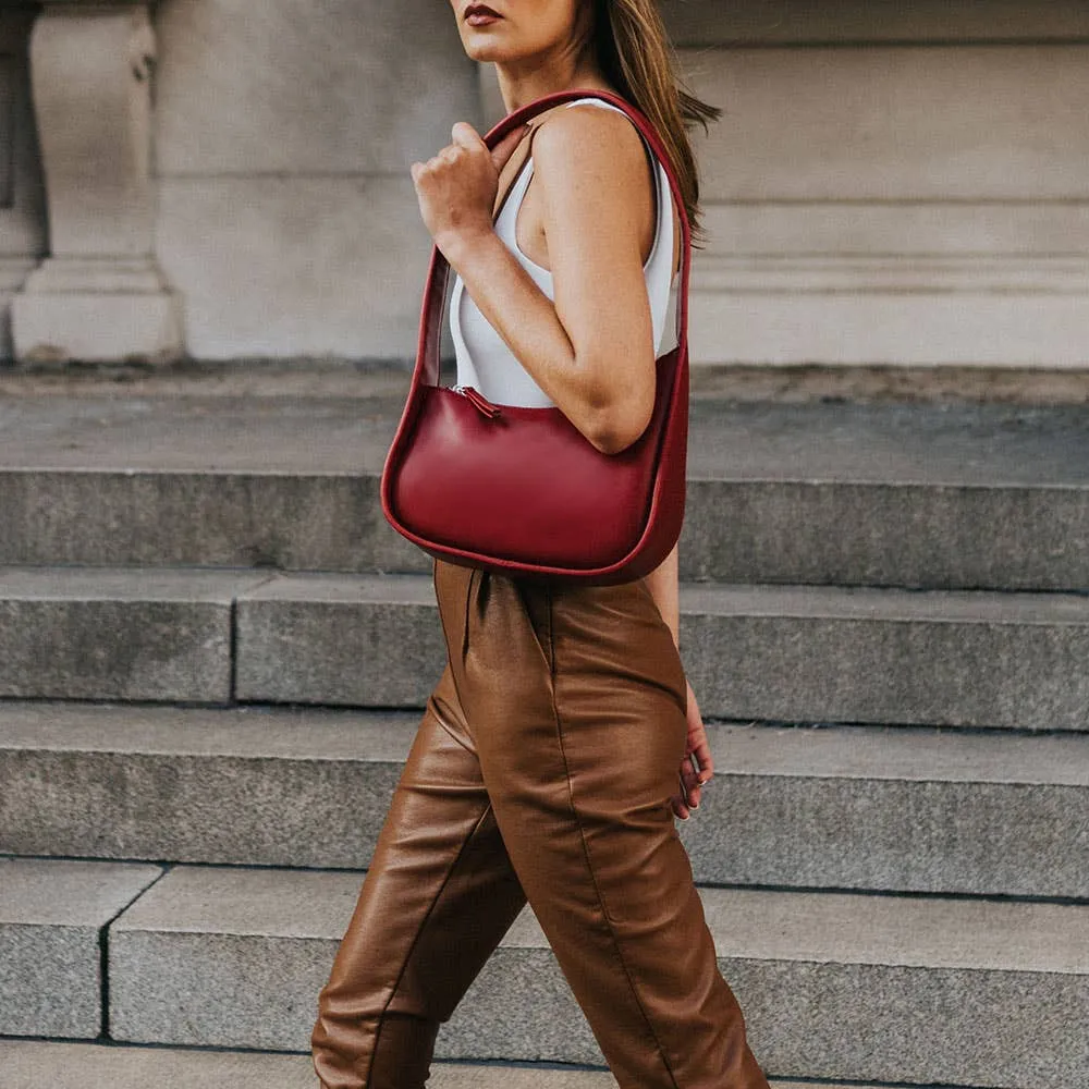 Willow Red Recycled Vegan Shoulder Bag