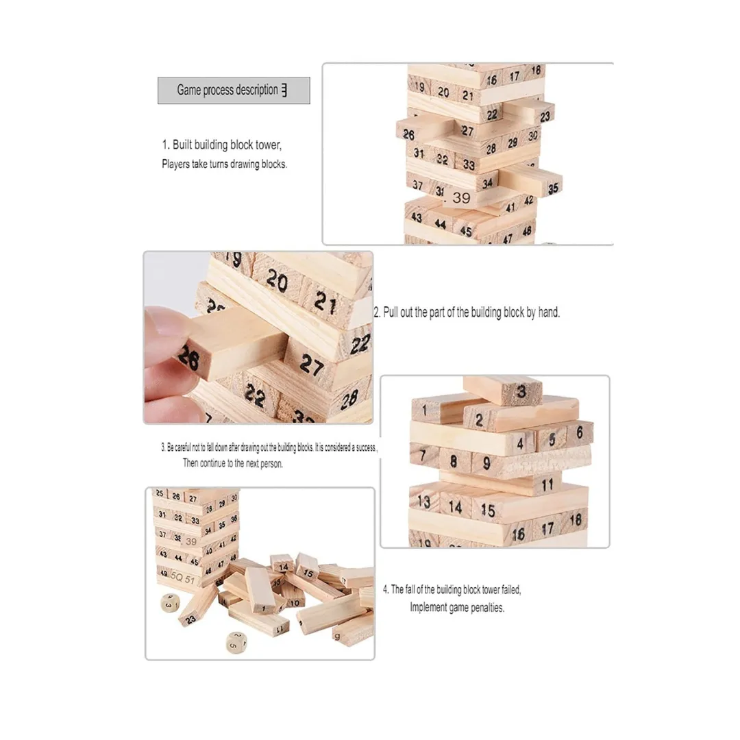 Wooden Wiss Toy (Medium), Balancing and Stacking Toys-54 Pcs